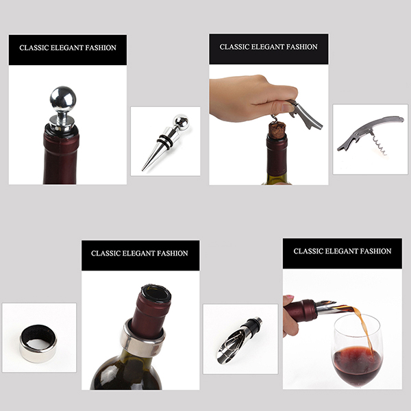 Wine tools with leather box set:圖片 4