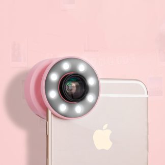 Stylish 3 in 1 selfie lens with led light