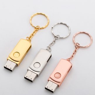 Rotatable metal case usb flash drive