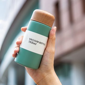 Stainless Steel Tumbler with wood lid-250ML