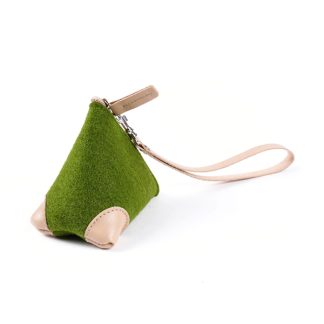 Triangle felt zipper pouch