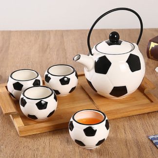Football shape ceramics tea set