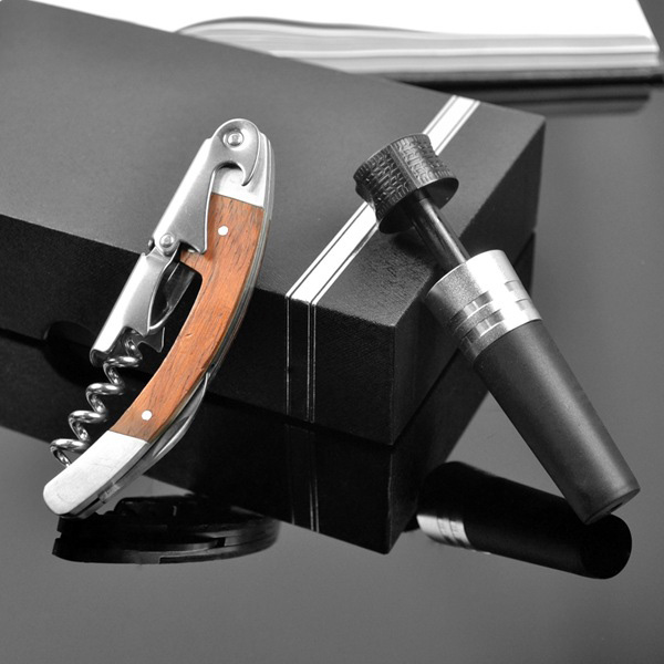 Two pieces set wine tool box set