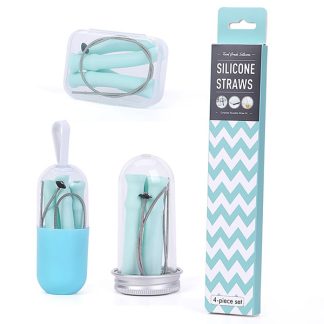 Magic Eco silicone foldable straw set
