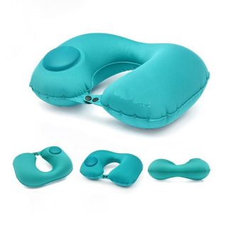 Automatic inflatable neck pillow