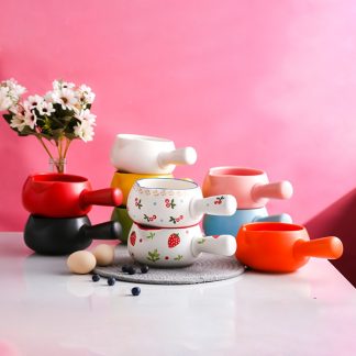Mini ceramic milk pot