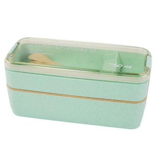 Wheat straw lunch box with 3 layers-900ML