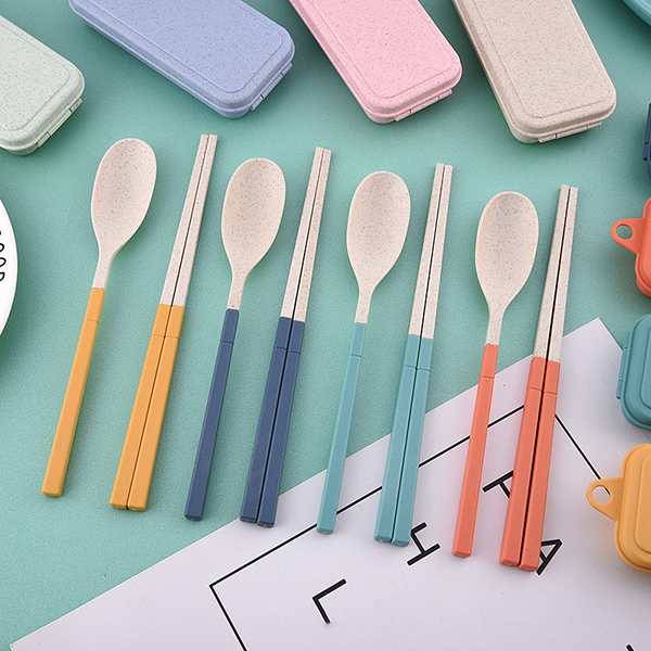 Rainbow Tone Foldable wheat cutlery set:圖片 4