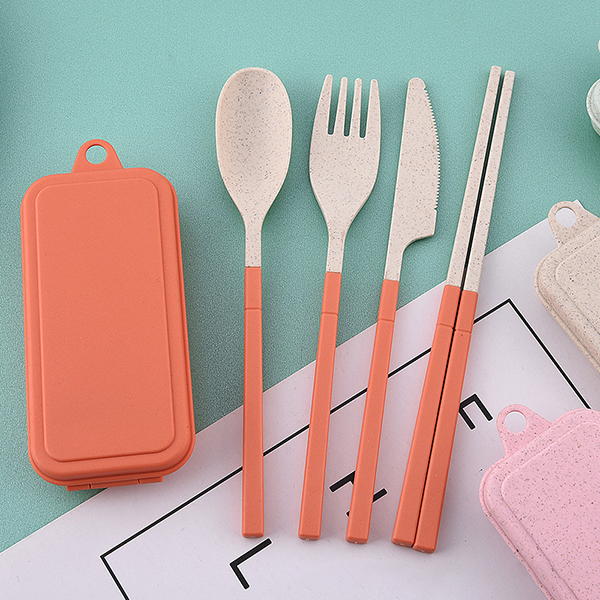 Rainbow Tone Foldable wheat cutlery set:圖片 6