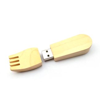 Fork Shaped Wooden USB flash drive