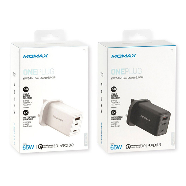 Momax-65W 3 port Adapter