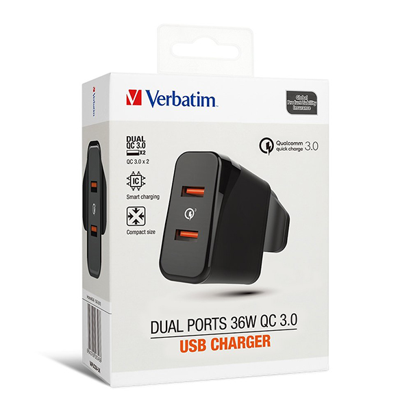 Verbatim-36W PD QC 3.0 USB charger