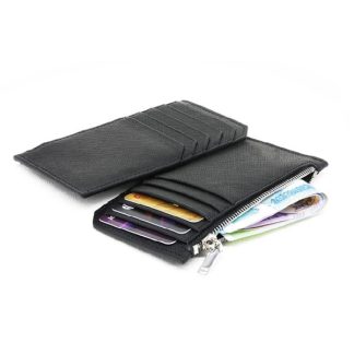 RFID card holder with zipper