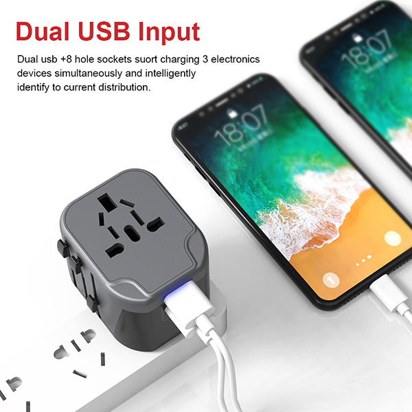 USB charger travel adapter with 2 usb ports:圖片 3