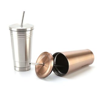 Stainless steel mug with straw 500ML