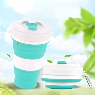 Portable folding silicone coffee mug 550ML