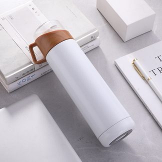 Stylish Vacuum Flask with wooden lid-500ML
