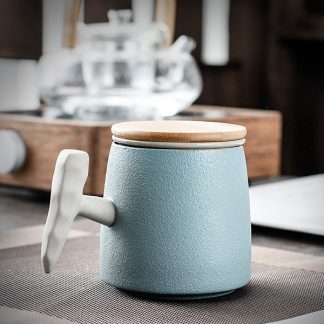 Stylish Ceramic Cup with tea tray-360ml