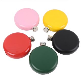 Stainless steel round shape hip flask-5oz