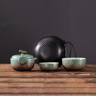 Colorful Portable Ceramic teapot cup set