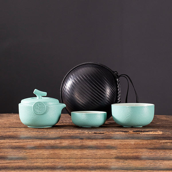Colorful Portable Ceramic teapot cup set:圖片 8