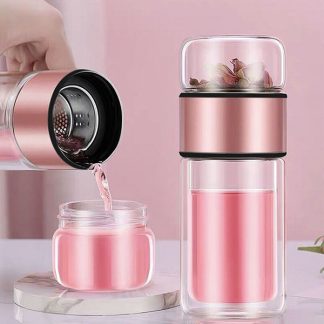 Double Wall Glass with tea tray-400ML